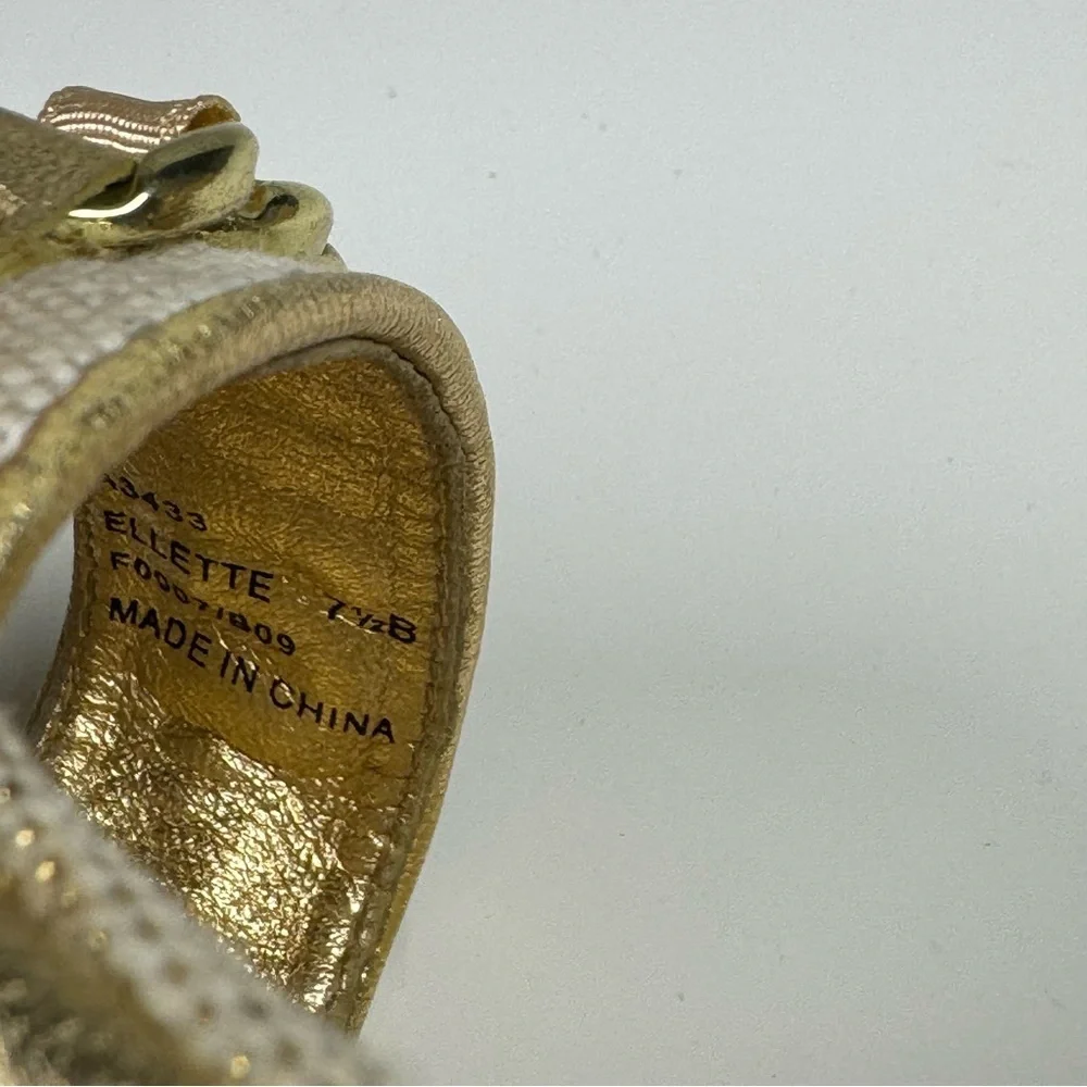 Coach Ellette Tattoo Cork Wedge Heel Sandals Rose Size 7.5 - Picture 11 of 11